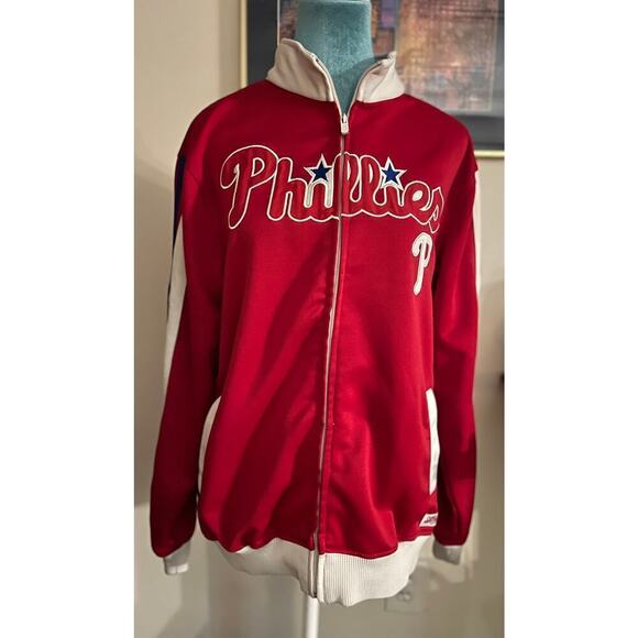 Vintage Philadelphia Phillies MLB baseball jacket stitches - Picture 1 of 7